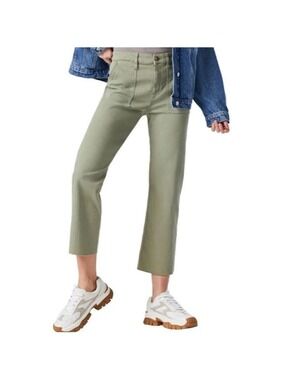 MAVI Sheila High Rise Cotton Pants/Jeans - Green, Size 23/29